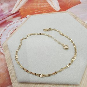 14K Gold Ankle Bracelet/ Bratara pentru Glezna Aur 14K 047