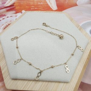 14K Gold Ankle Bracelet/ Bratara pentru Glezna Aur 14K 048