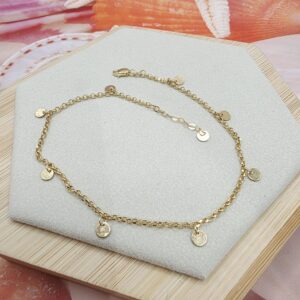 14K Gold Ankle Bracelet/ Bratara pentru Glezna Aur 14K 049